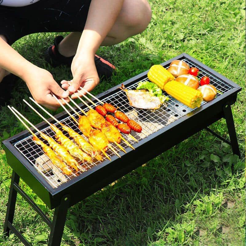 Bếp nướng gia đình than hoa BBQ gấp gọn tiện lợi đa năng mang theo du lịch, dã ngoại
