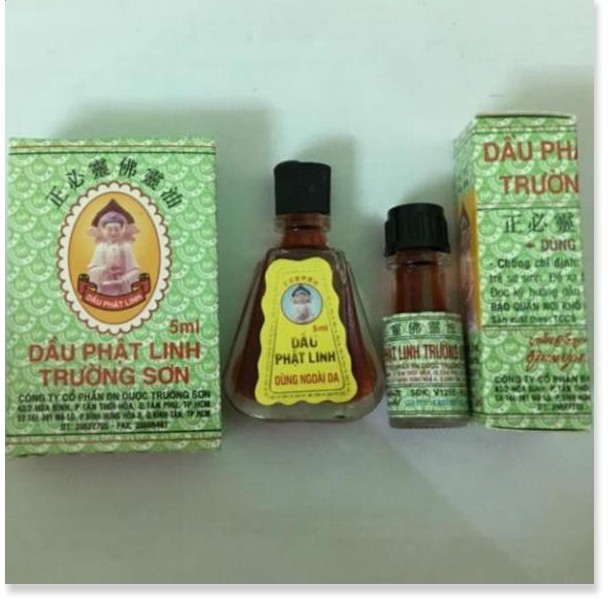(Chính hãng) Dầu Phật Linh Trường Sơn (cảm ,ho, đau đầu ,nghẹt mũi, đau bụng, tiêu chảy ,ó mửa, say tàu xe, chóng mặt,