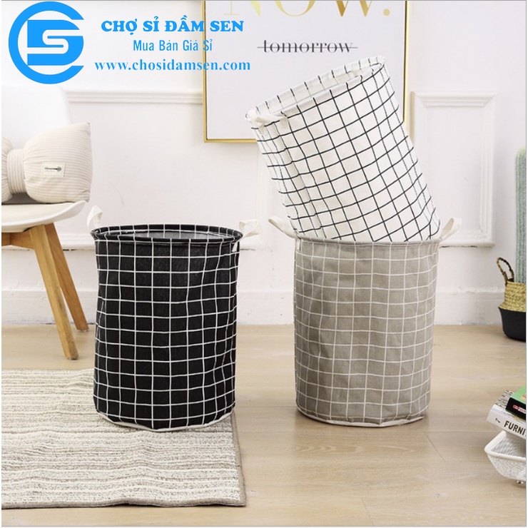 Giỏ vải, Sọt, Túi đựng quần áo chăn màn vải canvas không thấm nước G284-GioQAcaro