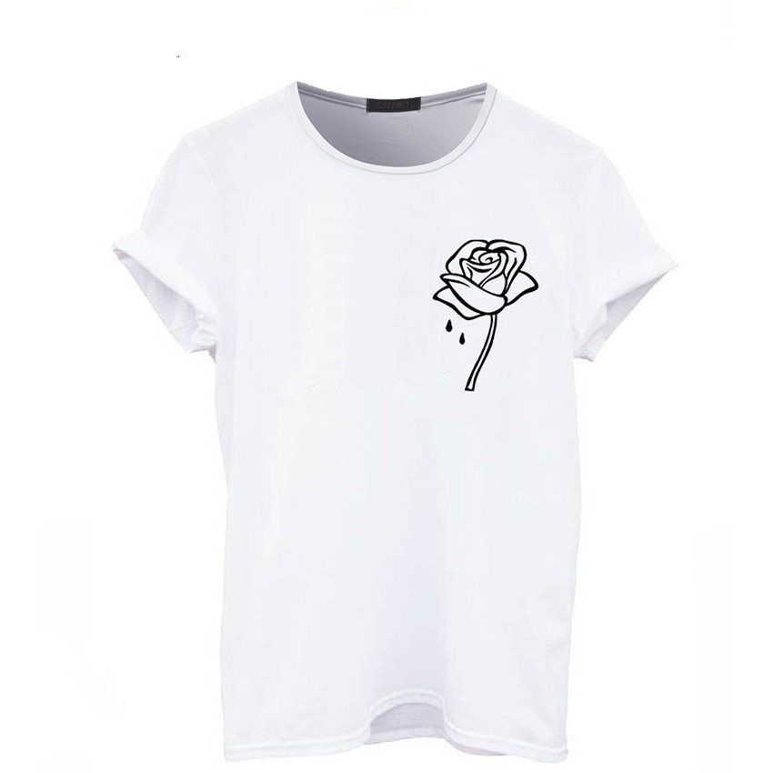 Áo thun phông nam nữ form rộng Familylove - Mẫu áo Logo Hoa Hồng Rose Unisex  chất Cotton 100% cao cấp