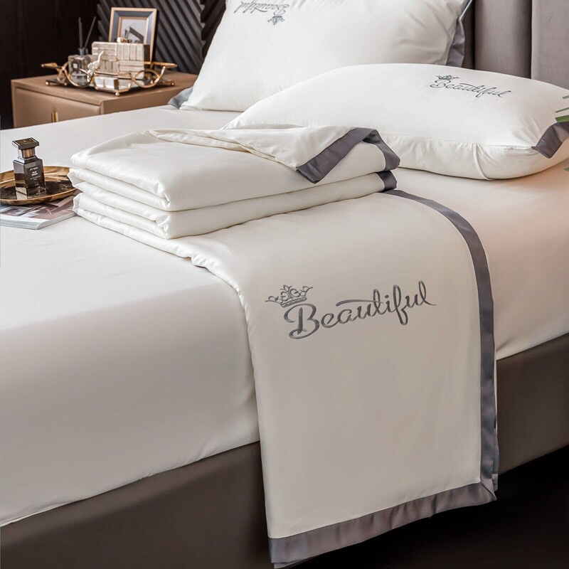 Bộ Chăn Ga Gối Lụa Beautiful Life 4 món cực đẹp các màu MỚI