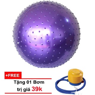 Bóng Tập Yoga Gai 75cm (Màu: Xanh, Tím, Xám, Đỏ) - Viva Sports