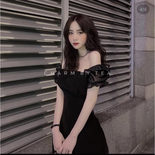 Váy đen tay phồng - Pinkger Shop