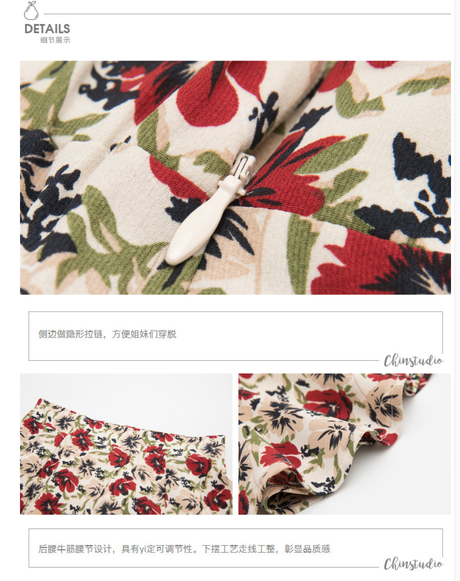 Chân Váy Chữ A Lưng Cao Chất Chiffon Hoạ Tiết Hoa Nữ Tính | BigBuy360 - bigbuy360.vn