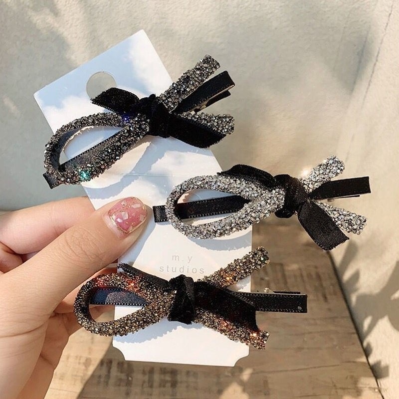 Kẹp Tóc Nơ Chéo Đính Đá 2022