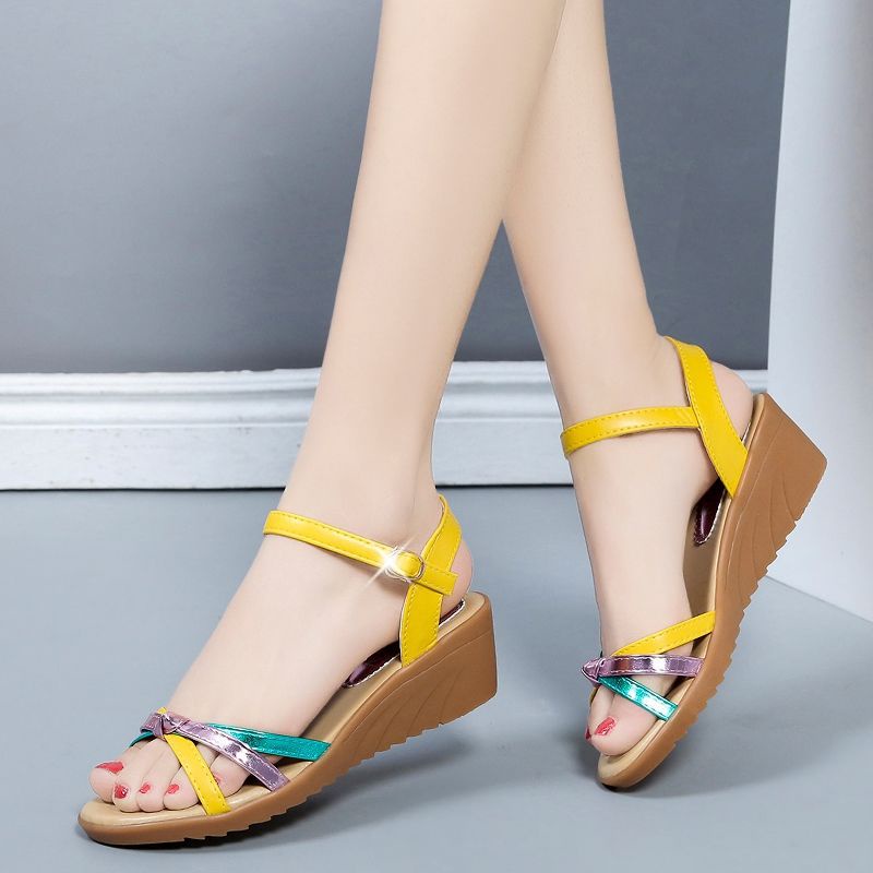 Giày sandal MS 220114 đế dày thời trang mùa hè Hàn Quốc 2021 dễ phối đồ cho nữ