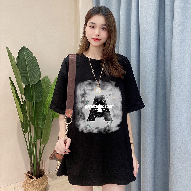 NRVP Áo Thun Cotton Tay Ngắn Cổ Tròn Thời Trang Mùa Hè Phong Cách Hàn Quốc Mới