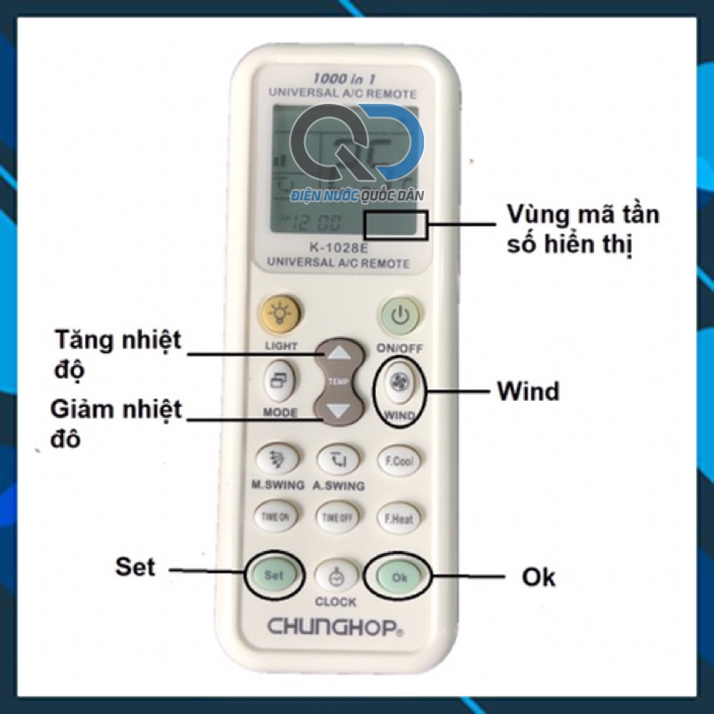 [GIÁ RẺ QUỐC DÂN] Remote máy lạnh đa năng siêu rẻ có tặng kèm pin