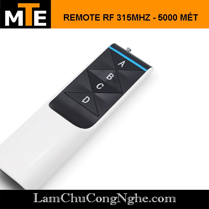 Tay phát RF 315Mhz 4 phím công suất cao 5000M - remote control