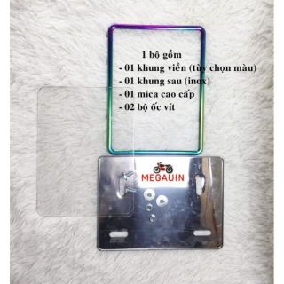 [ Tặng Mica Và Ốp Sau ] - Bộ Khung biển số xe Titan dễ lắp
