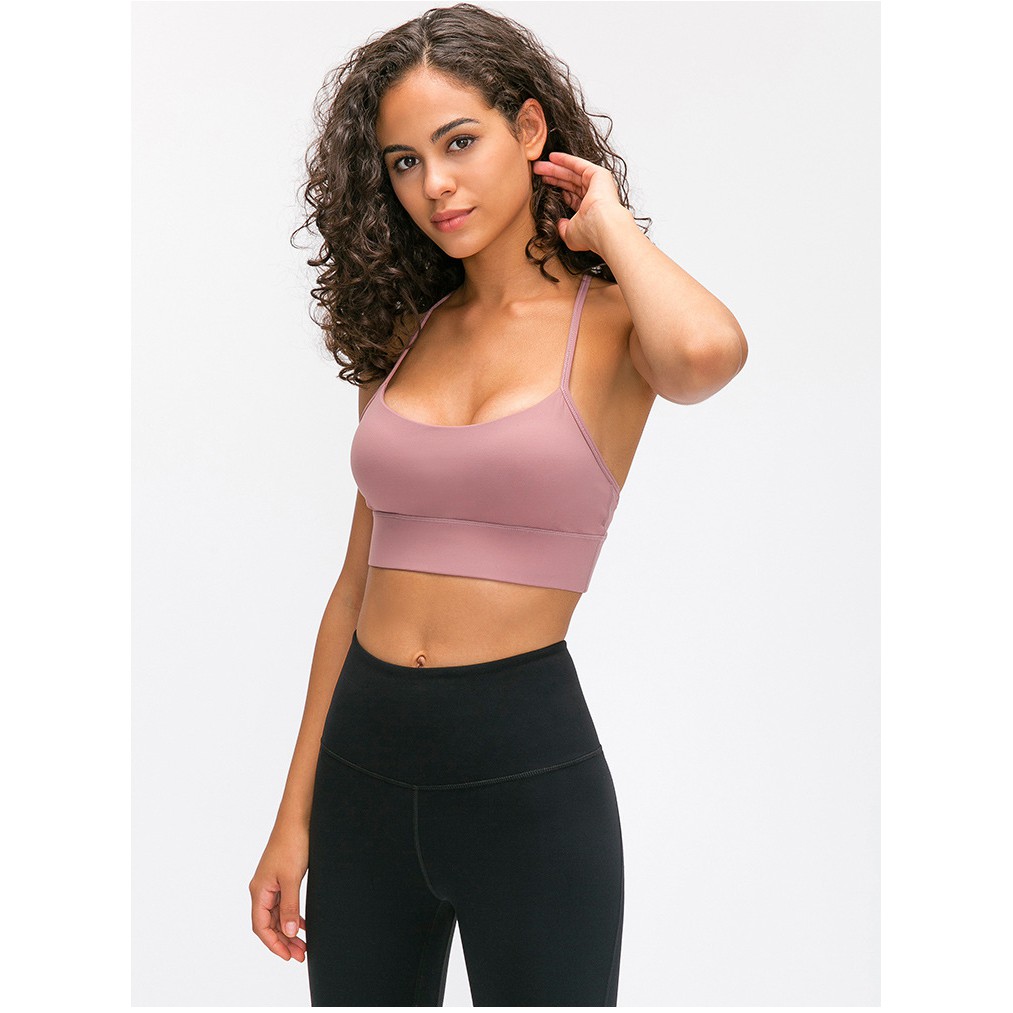 Áo tập thể thao Lululemon Flow Y Bra Nulu Long Line - Áo lót thể thao Lulu không logo