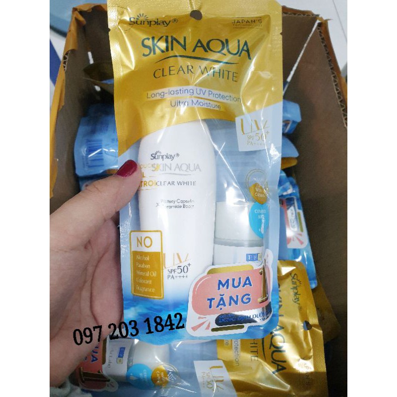 Sunplay Chống Nắng Skin Aqua Clear White SPF50+, PA++++: Sữa chống nắng dưỡng da trắng mịn tối ưu | BigBuy360 - bigbuy360.vn