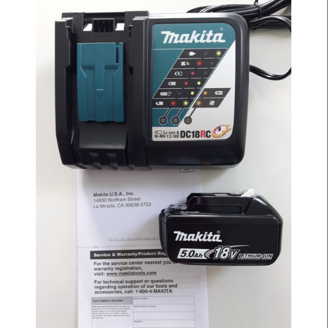 pin Makita 18V, sạc Makita điện 120v, giá mua bộ hoặc lẻ tuỳ chọn