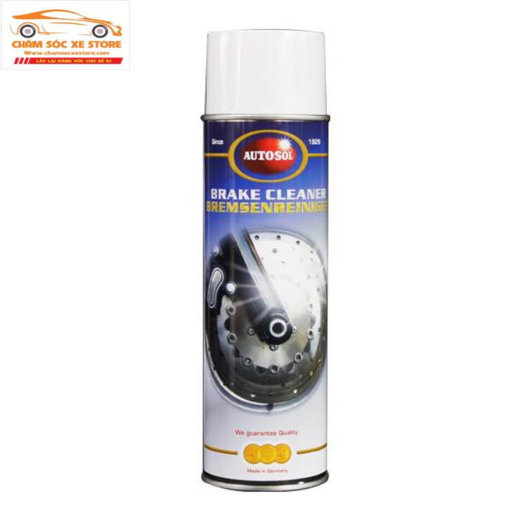 Vệ sinh, tẩy rửa dầu mỡ thắng xe, sên Autosol Brake Cleaner 0650 500ml chamsocxestore