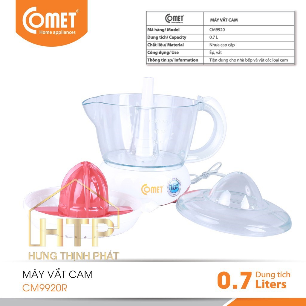 [Hàng Chính Hãng-FreeShip] Máy vắt cam COMET - CM9920 - 700ml -(Bảo Hành 12 Tháng)