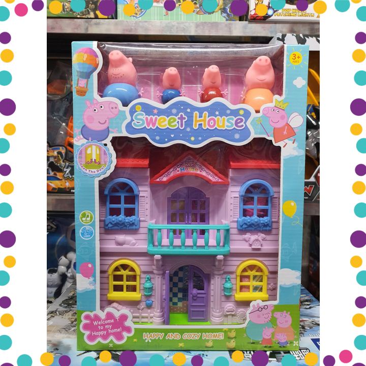 Đồ Chơi Nhà Búp Bê Heo Peppa Có Đèn Và Nhạc #5806A Sweet House