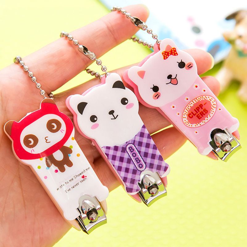 Dụng Cụ Cắt Móng Tay Mini Bằng Nhựa Hình Động Vật Hoạt Hình Dễ Thương Sáng Tạo