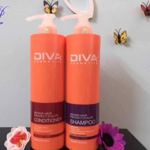 CẶP DẦU GỘI DIVA CAM PHỤC HỒI VÀ GIỮ MÀU ORGANIC