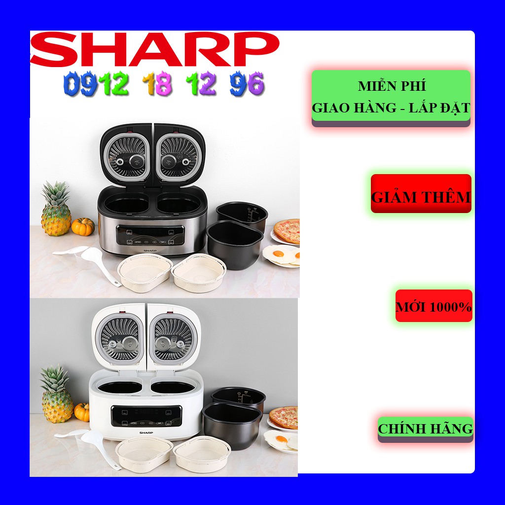 FREESHIP _ Nồi đôi đa năng Sharp KN-TC50VN-SL | KN-TC50VN-WH (Hàng chính hãng)