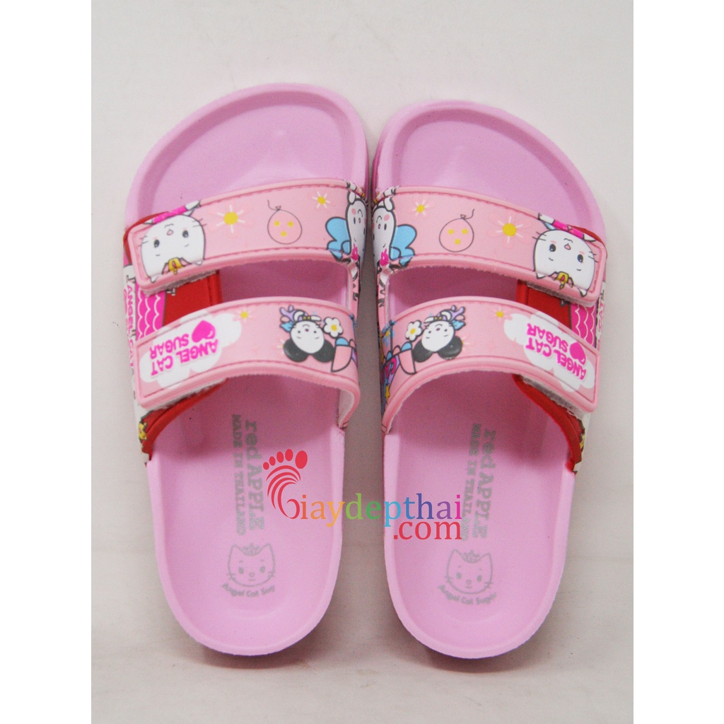Dép nhựa Thái Lan bé gái 2 quai Apple 3981 Hello Kitty/Công chúa