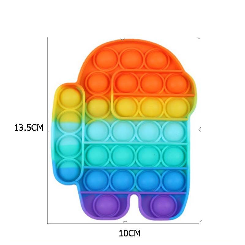 Đồ chơi nhấn bong bóng nhiều hình dạng hỗ trợ giảm căng thẳng hiệu quả Đồ Chơi Bóp Tay pop it fidget toy