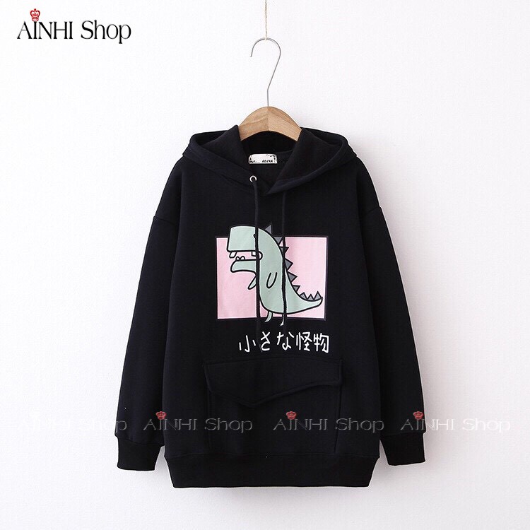 Áo Hoodie Nữ ❤️Freeship❤️ Áo Khoác Hoodie (Hình Khủng Long Cute) Vải Nỉ Nhiều Màu - Áo Hoodie Freesize Dưới 60kg | BigBuy360 - bigbuy360.vn