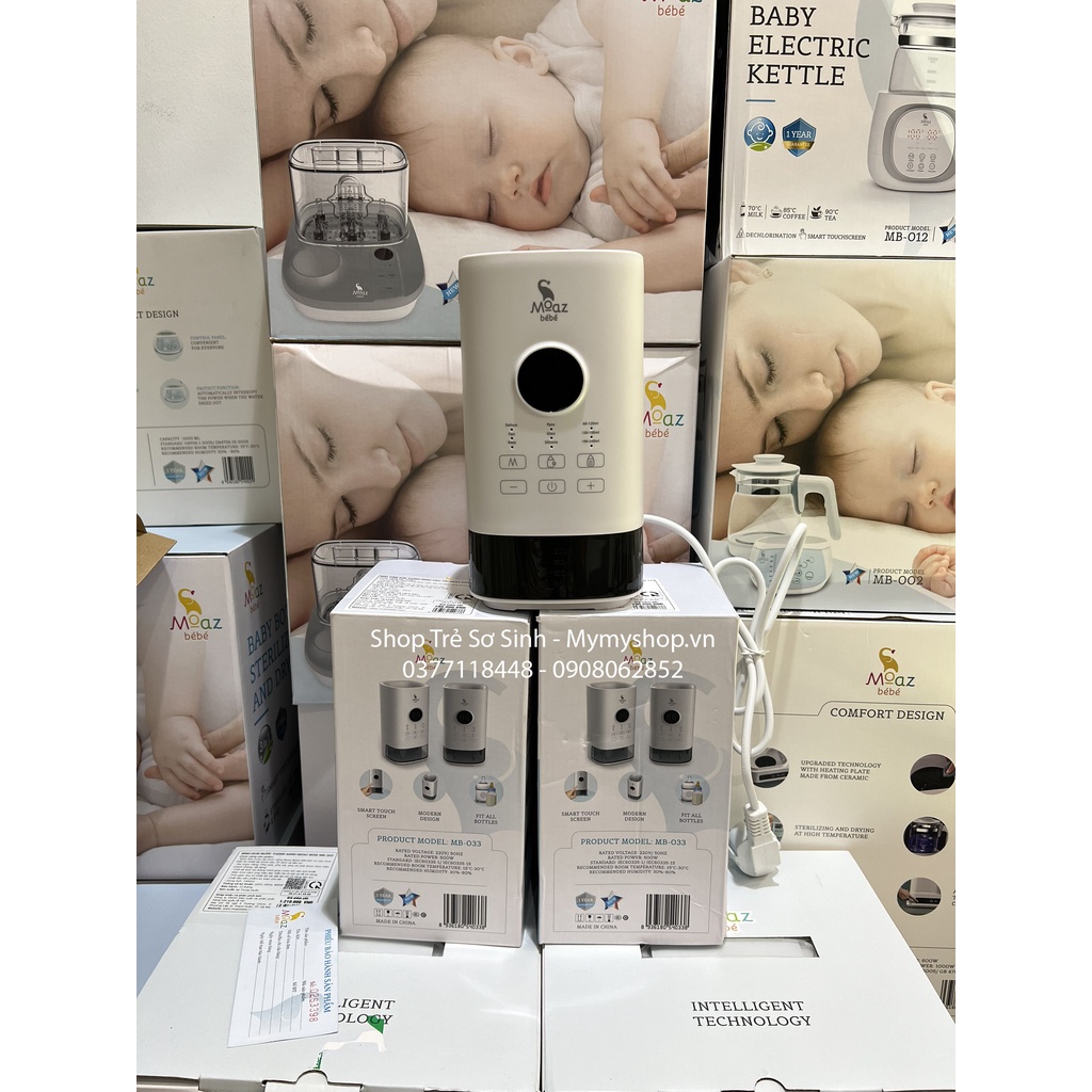 Máy hâm sữa siêu tốc thông minh Moaz Bebe MB033 - Bảo hánh chính hãng