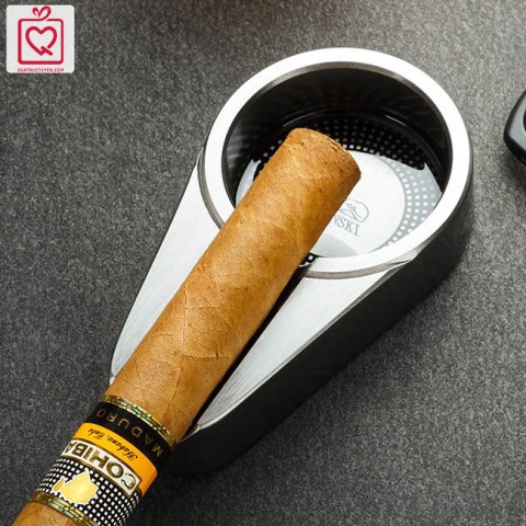Gạt tàn xì gà Lubinski 1 điếu kim loại nguyên khối hiện đại sang trọng - Quà tặng sếp