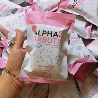 Xà phòng tắm kích trắng da ALPHA ARBUTIN 2in1 thái lan