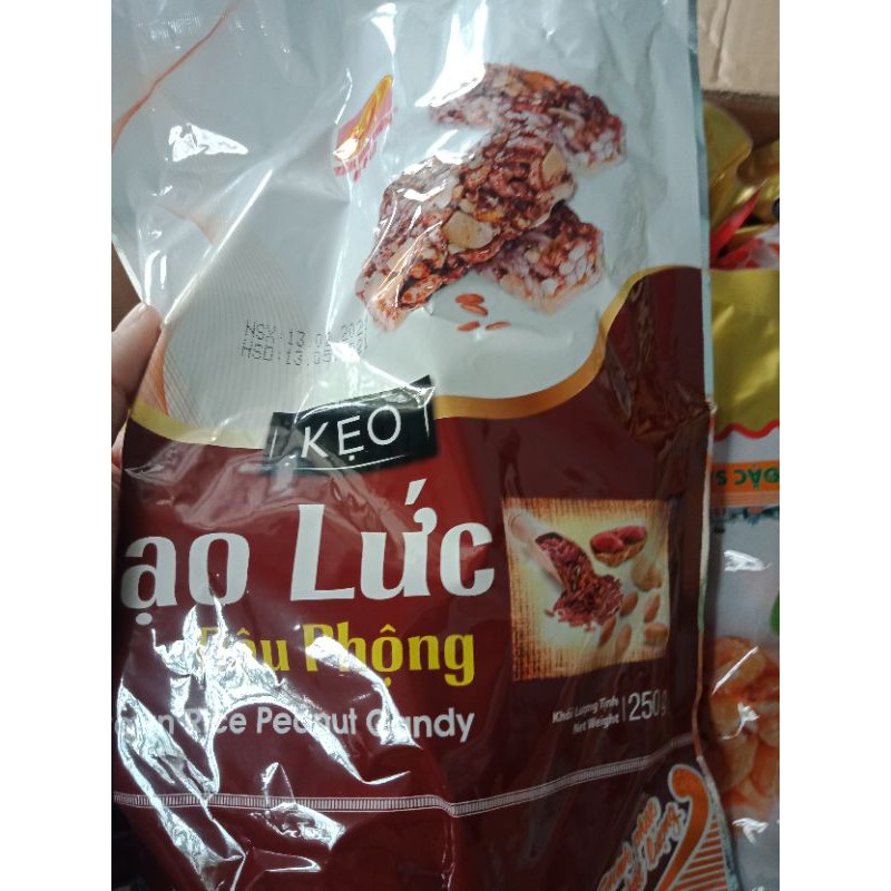 Kẹo gạo lứt đậu phộng Tân Huê Viên túi 250g