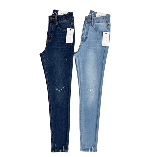 Quần skinny rách nhẹ 9 tấc