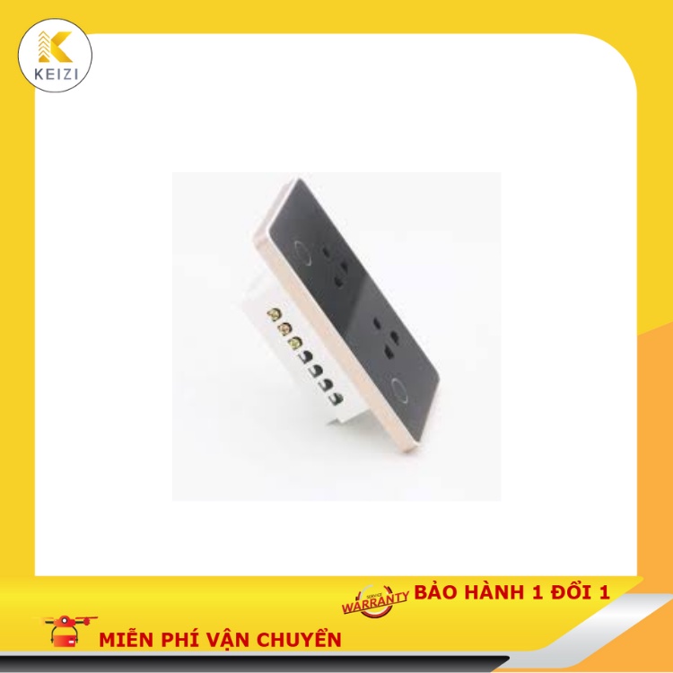Ổ cắm đôi thông minh Tuya Smartlife viền nhôm cao cấp kết nối Zigbee