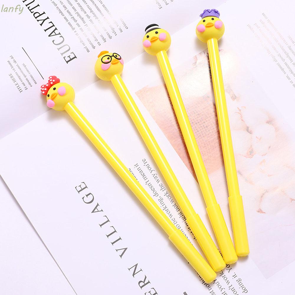 Bút Mực Gel Ngòi Bút 0.5mm Tạo Hình Vịt Vàng Dễ Thương