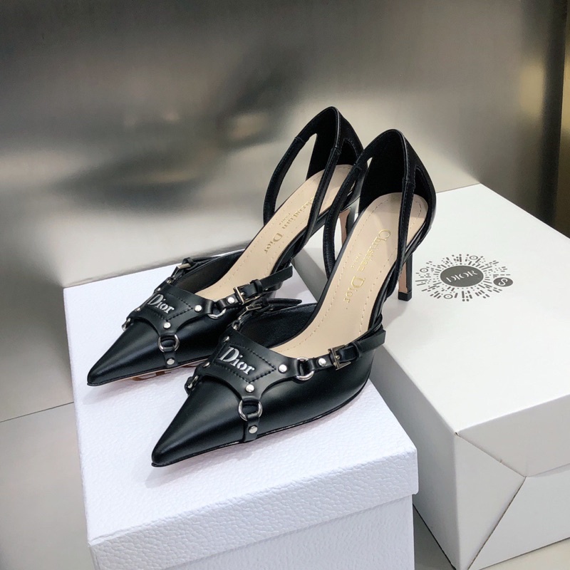 Giày cao gót quai hậu mũi nhọn thương hiệu Dior CD cao cấp mẫu 2022