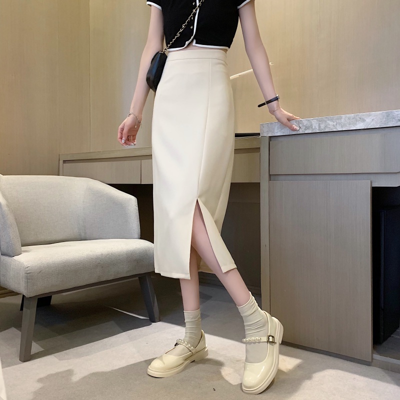 Chân váy Midi xẻ tà dài dáng suông đơn giản cá tính phong cách sang trọng có big size Mely's Fashion CV302