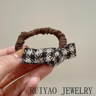 Dây Cột Tóc Co Giãn Đính Nơ Nhỏ Xinh Xắn Phong Cách Retro Hàn Quốc One Year Dongdaemun