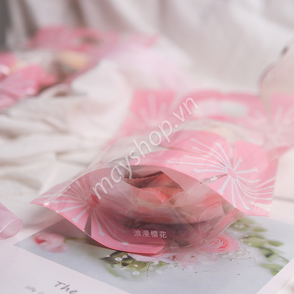 10 Túi zip đựng bánh quy HOA ANH ĐÀO