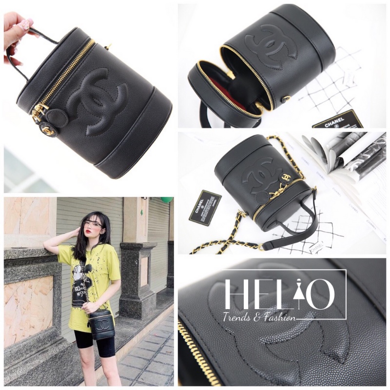 (Fullbox) Túi Chanel Case Caviar siêu chuẩn _ Đen _ HE268