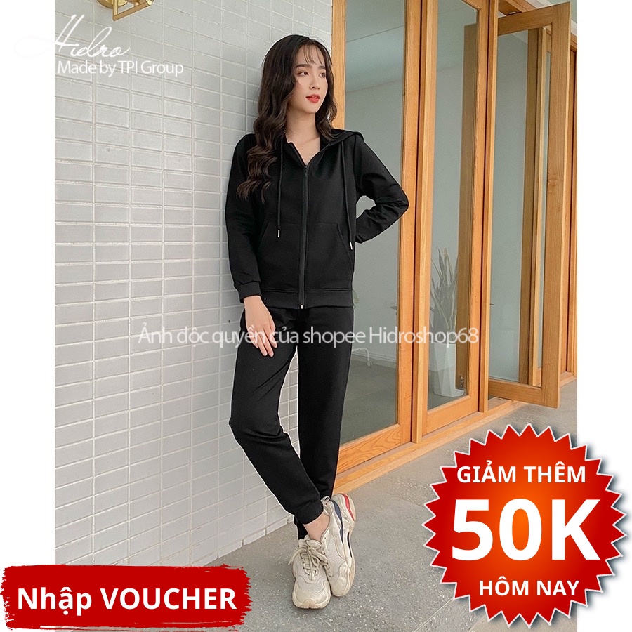 Bộ Hoodie nỉ da cá cotton cao cấp