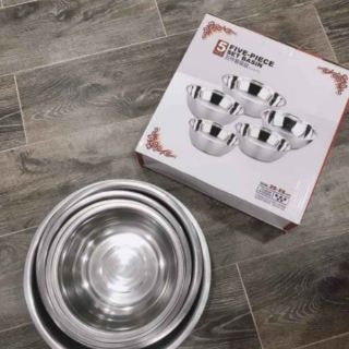 Sét 5 thau inox