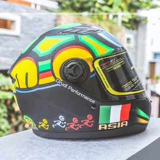 Mũ bảo hiểm Fullface ASIA MT136 ( TEM RÙA )