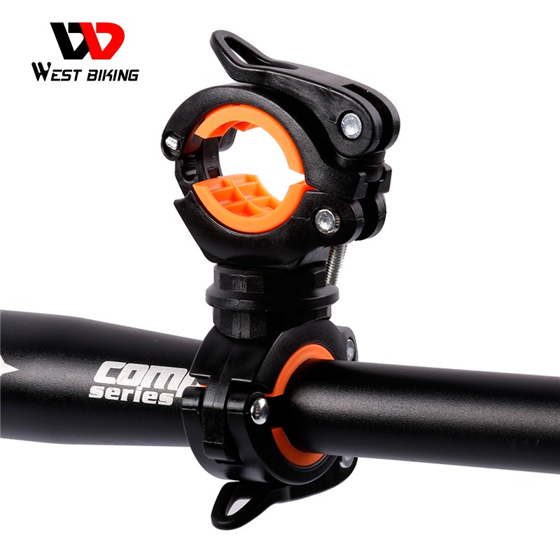 Kẹp Đèn Pin WEST BIKING Gắn Tay Cầm Xe Đạp 2 Móc Kẹp Có Thể Xoay Tiện Dụng