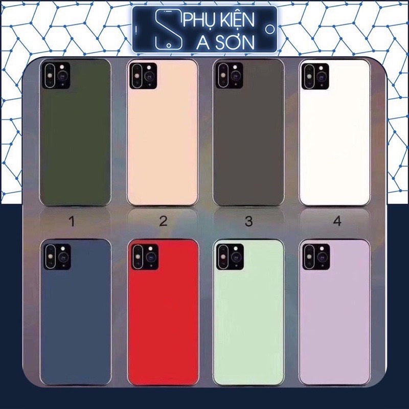 Ốp lưng Kính Cường Lực Giả Iphone 11 Pro Max 6 màu dành cho iPhone 6/6s/7G/8G/6+/6s+/7+/8+/X/XSMAX