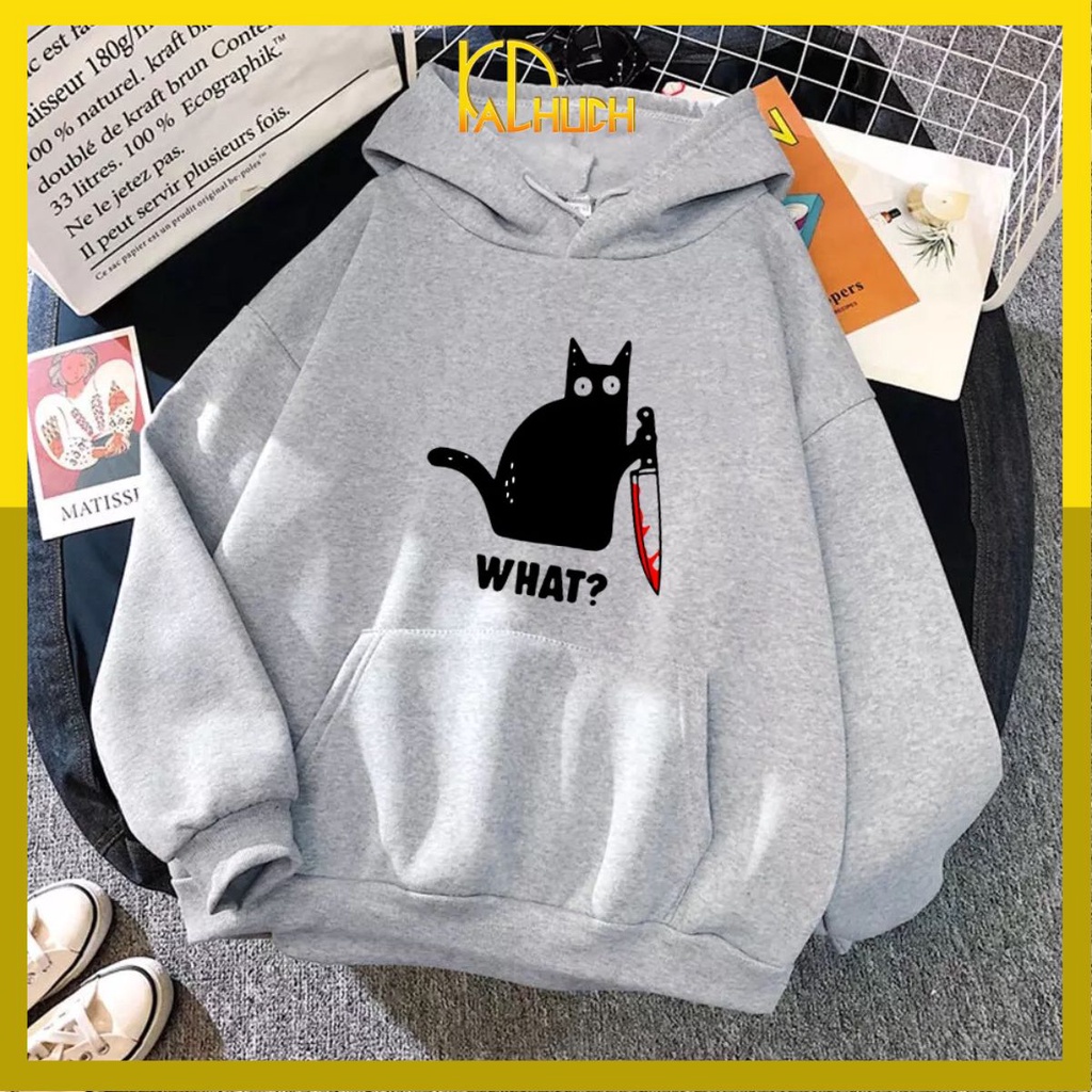 ÁO HOODIE IN KNIFE CAT (NHIỀU MÀU)