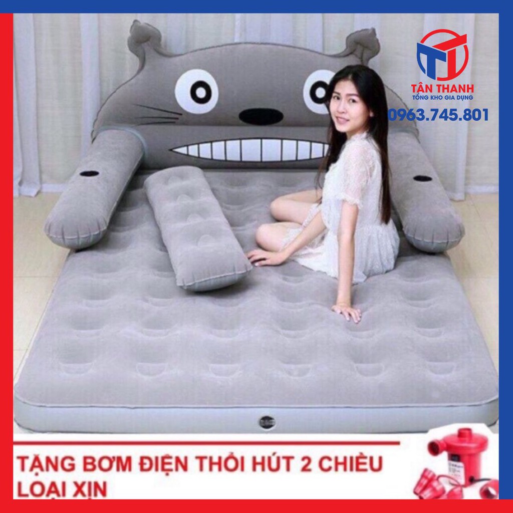 Giường hơi hình thú cao cấp 1 tầng.( tặng kèm máy bơm 2 chiều)