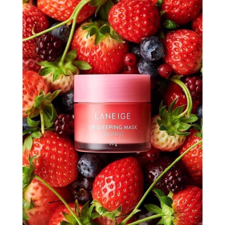 Mặt nạ ngủ môi dưỡng ẩm, tẩy tế bào chết Laneige