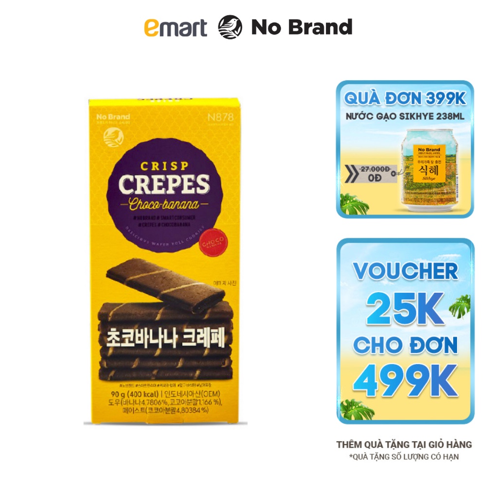 Bánh Crepes Vị Sô Cô La Chuối No Brand Hộp 90g - Emart VN