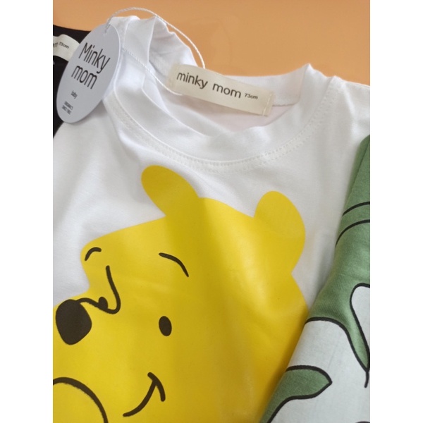 Áo cộc tay thun lạnh hoạt hình cho bé