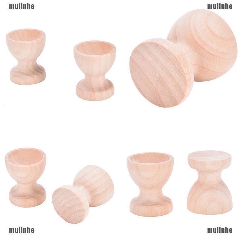 Set 2 cốc gỗ để giữ trứng tiện lợi