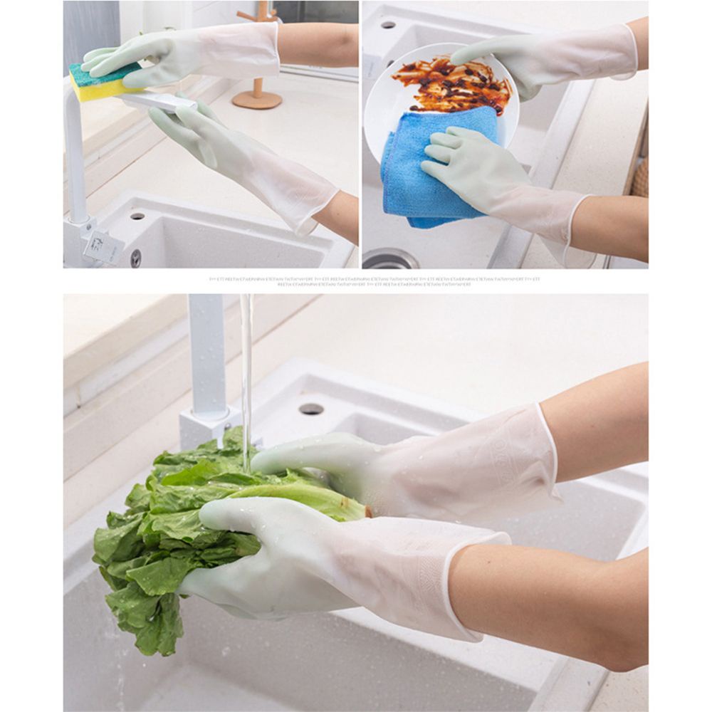 Găng Tay Rửa Chén Bằng Cao Su Chống Thấm Nước Bảo Vệ Tiện Dụng